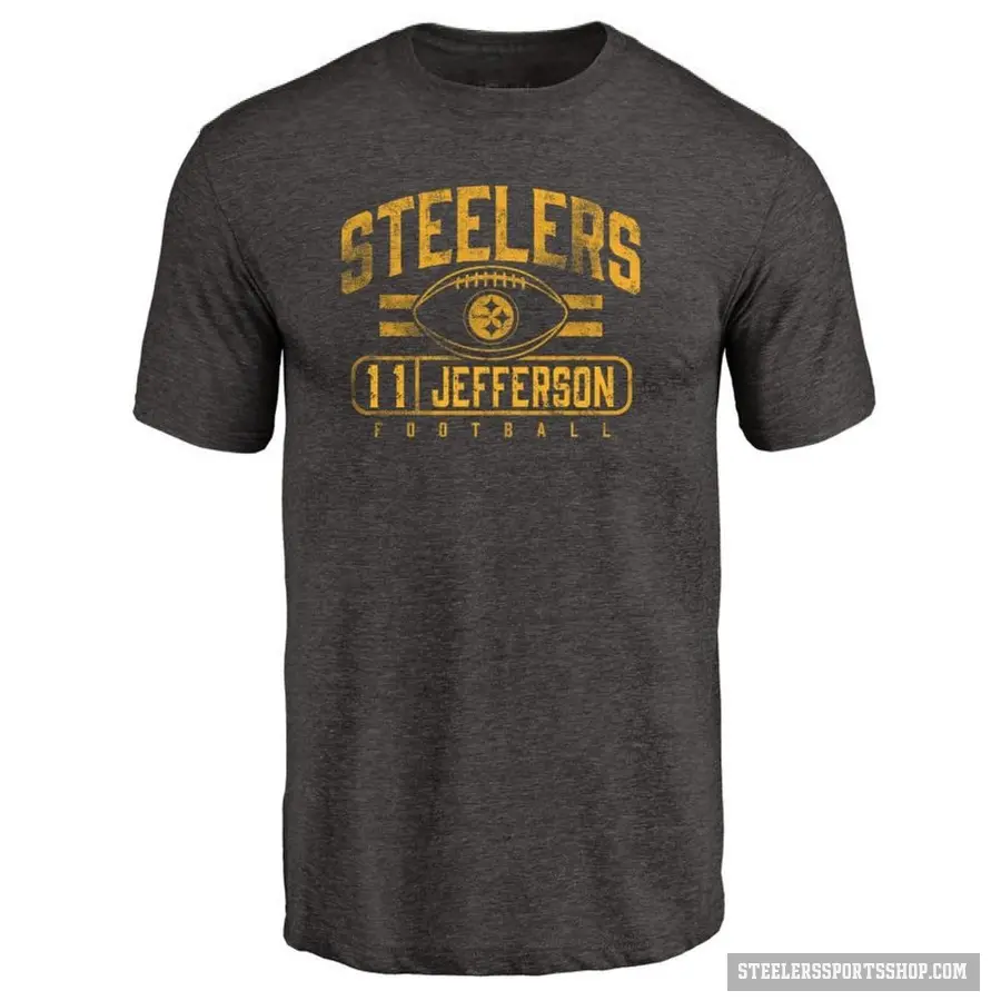 Men's ＃11 Van Jefferson Pittsburgh Steelers Black Flanker T-Shirt