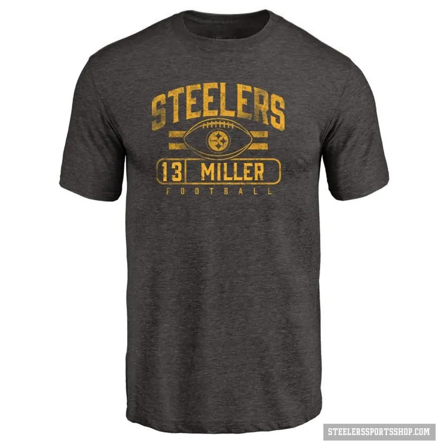 Men's ＃13 Scotty Miller Pittsburgh Steelers Black Flanker T-Shirt