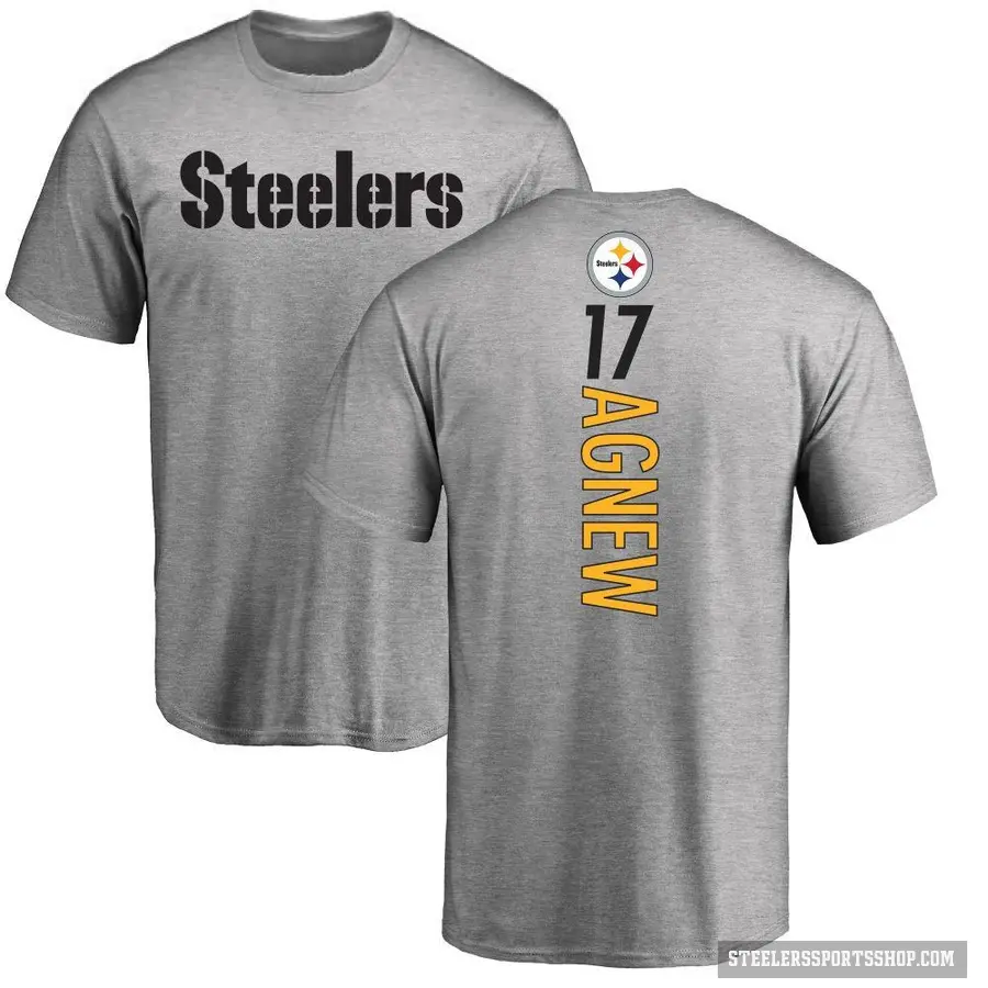 Men's ＃17 Jamal Agnew Pittsburgh Steelers Ash Backer T-Shirt