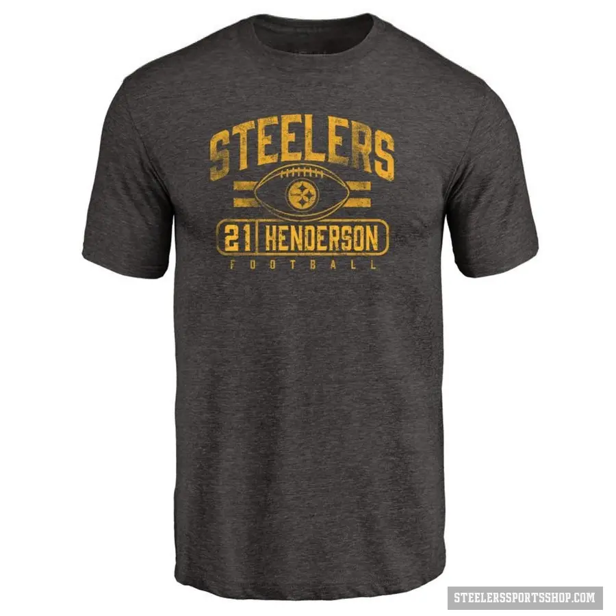 Men's ＃21 C.J. Henderson Pittsburgh Steelers Black Flanker T-Shirt