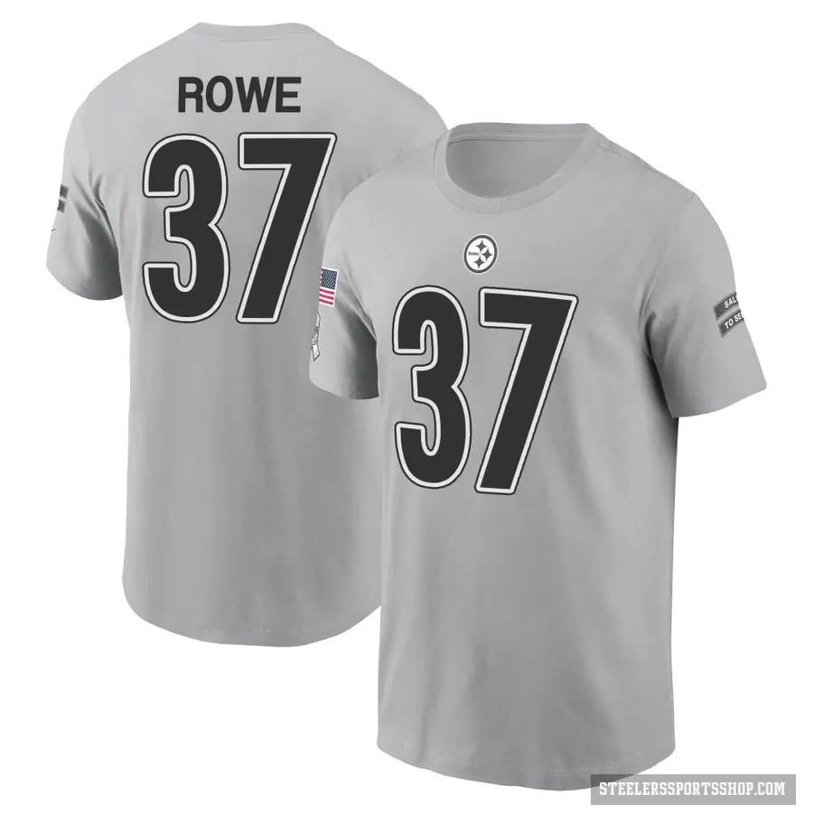 Men's ＃37 Eric Rowe Pittsburgh Steelers Gray 2024 Salute to Service T-Shirt