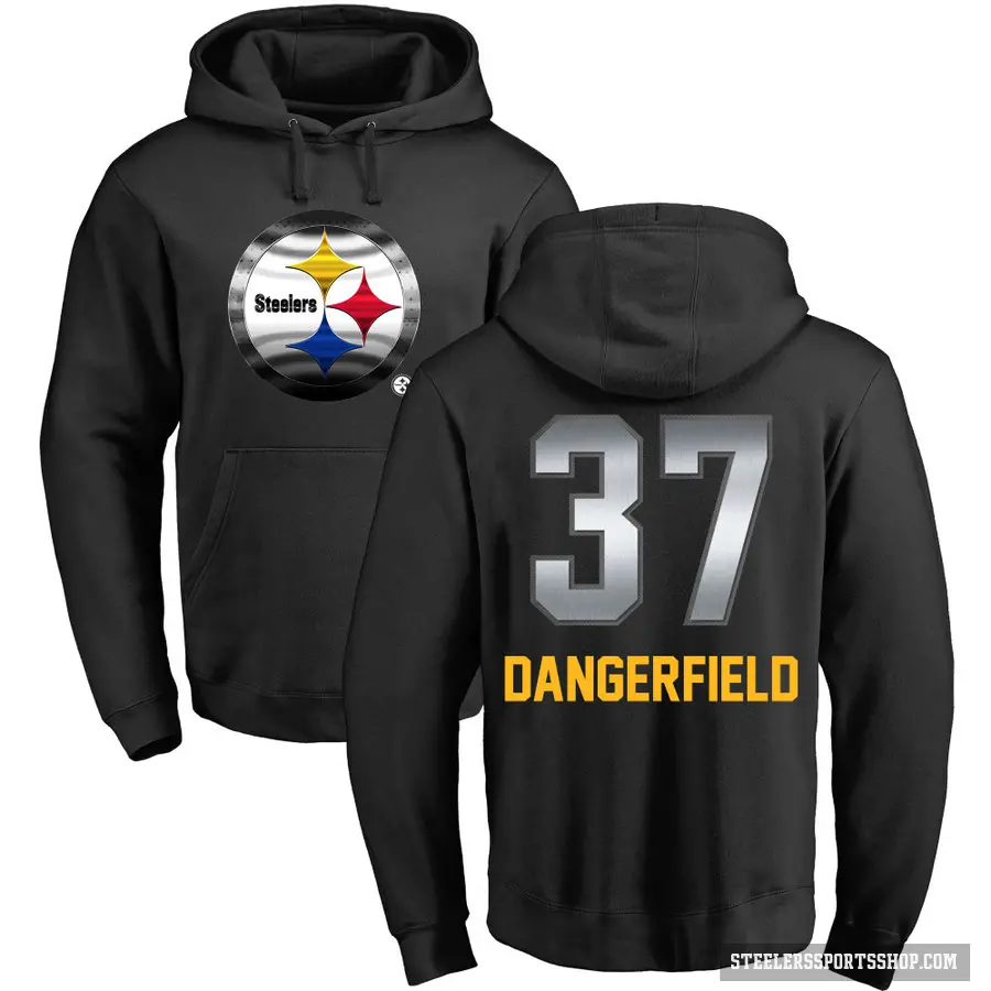 Men's ＃37 Jordan Dangerfield Pittsburgh Steelers Black Midnight Mascot Pullover Hoodie