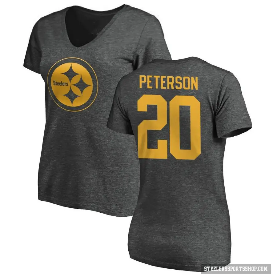 Women's ＃20 Patrick Peterson Pittsburgh Steelers Ash One Color T-Shirt