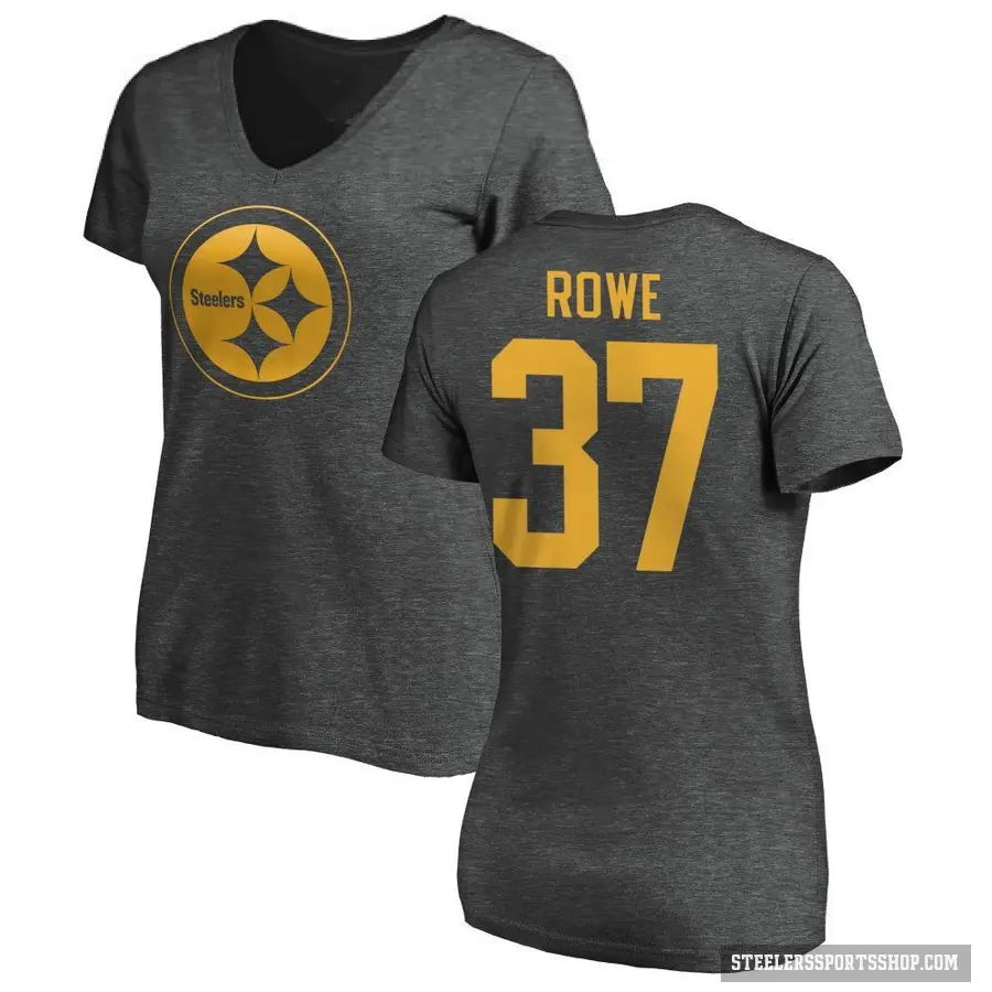 Women's ＃37 Eric Rowe Pittsburgh Steelers Ash One Color T-Shirt