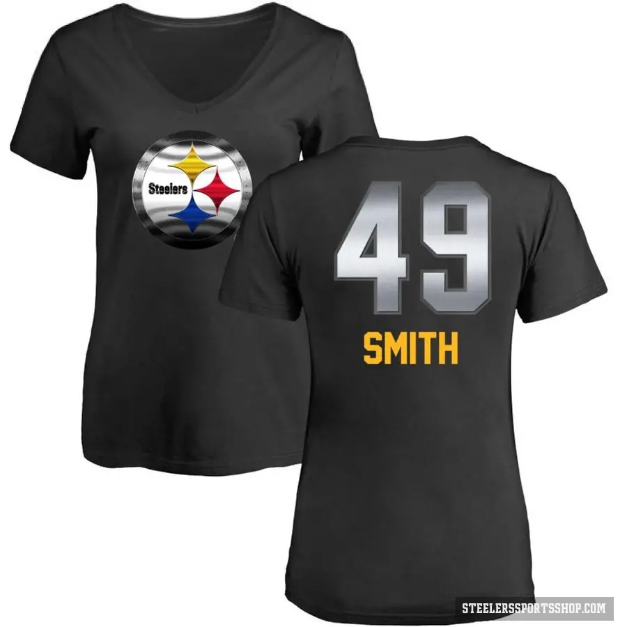 Women's ＃49 Jaylon Smith Pittsburgh Steelers Black Midnight Mascot T-Shirt