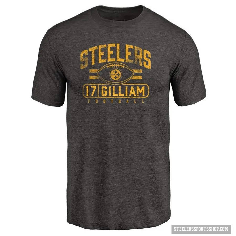 Youth ＃17 Joe Gilliam Pittsburgh Steelers Black Flanker T-Shirt