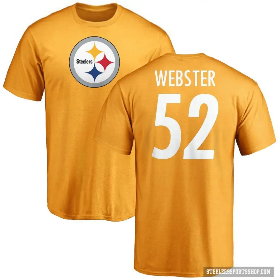 Youth ＃52 Mike Webster Pittsburgh Steelers Gold Logo T-Shirt